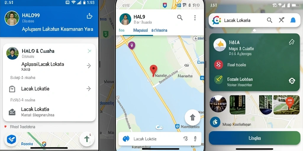 Antarmuka utama HALO99 menampilkan peta interaktif untuk pelacakan lokasi.