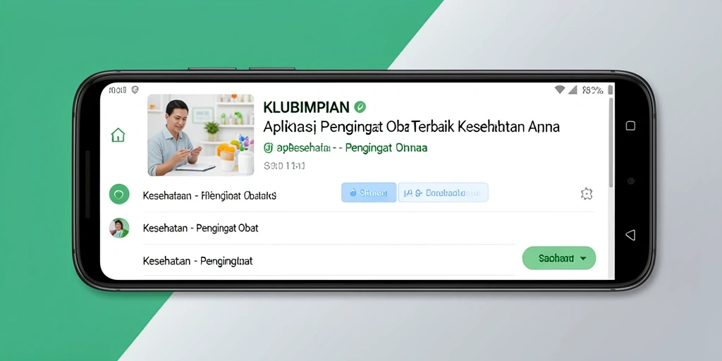 Tampilan antarmuka KLUBIMPIAN yang memudahkan pengingat obat.