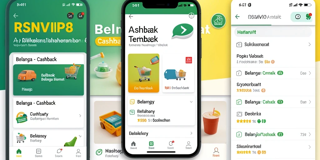 Antarmuka pengguna RSNVIP8 yang ramah dan intuitif untuk belanja cashback.