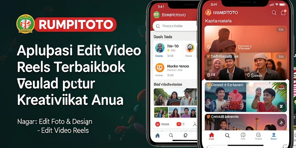 Tampilan antarmuka RUMPITOTO saat mengedit video Reels.