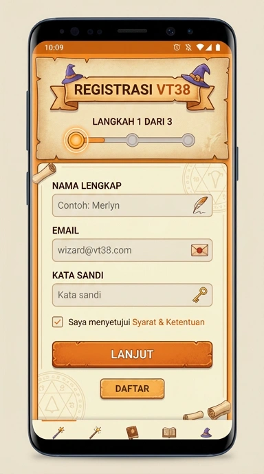 Panduan Buat Akun Baru vt38 untuk Android